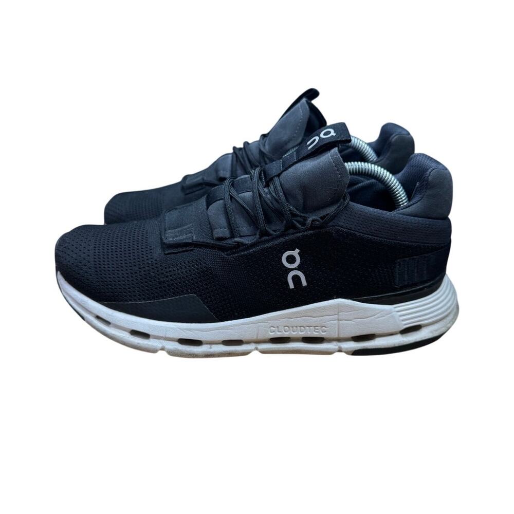 ON Cloudnova Running Shoes Womens Size 8 Black Sneakers Lightweight Athletic